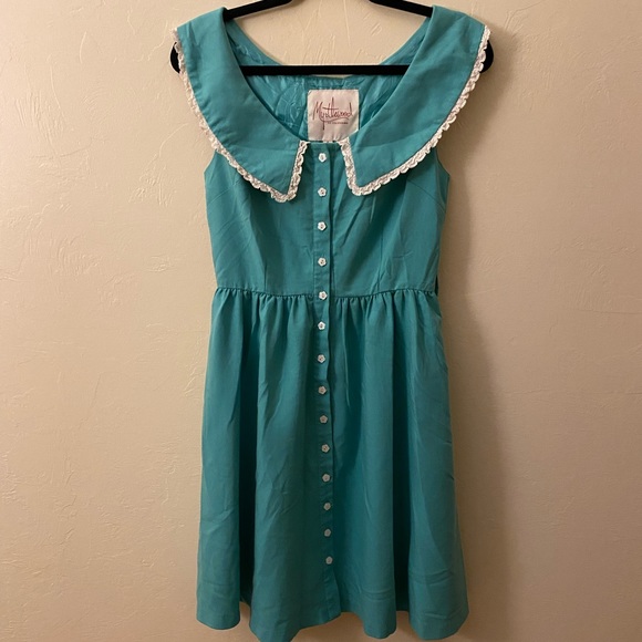 ModCloth Myrtlewood perfect pastures prairie collared light academia dress S - Picture 2 of 5